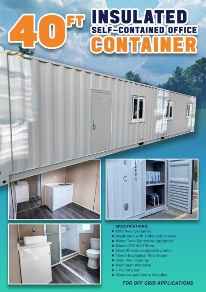 40FT Insulated Self-Contained Office Container
